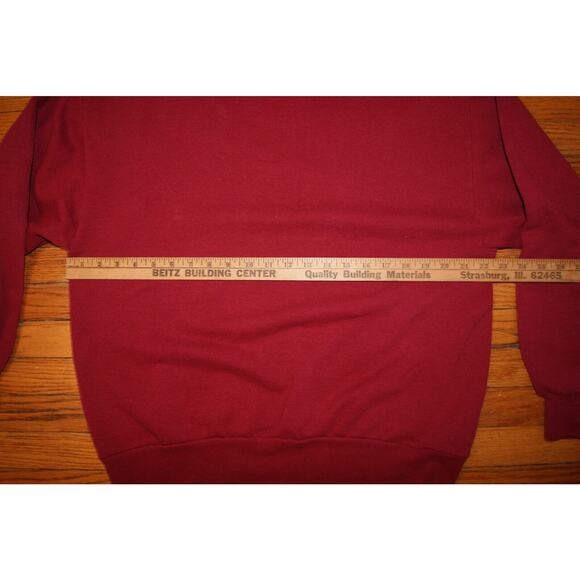 Vintage 90s Morning Sun Birds Kitten In Mitten Sweatshirt Womens Large Dark Red - Picture 5 of 8